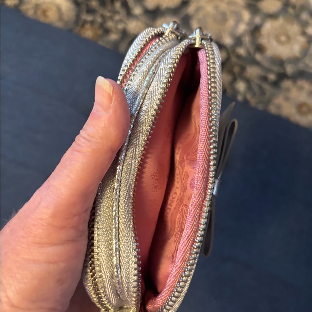 My Flat in London Silver Clutch with Jeweled Bow Accent - Picture 8 of 16